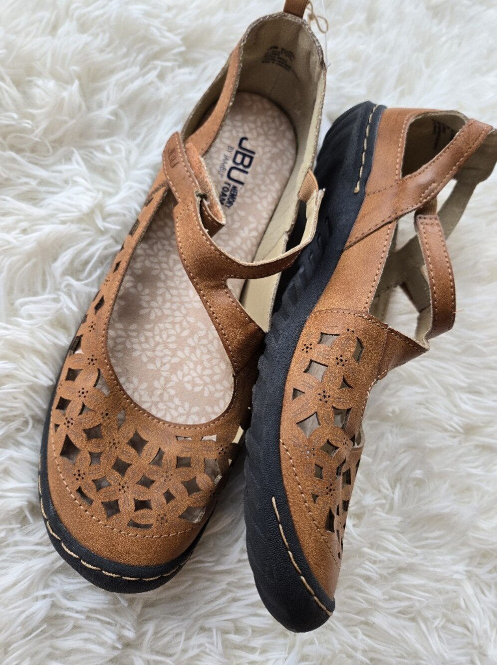 NWT JBU By Jambu Bellerose Encore Comfort MaryJane Flat US 10